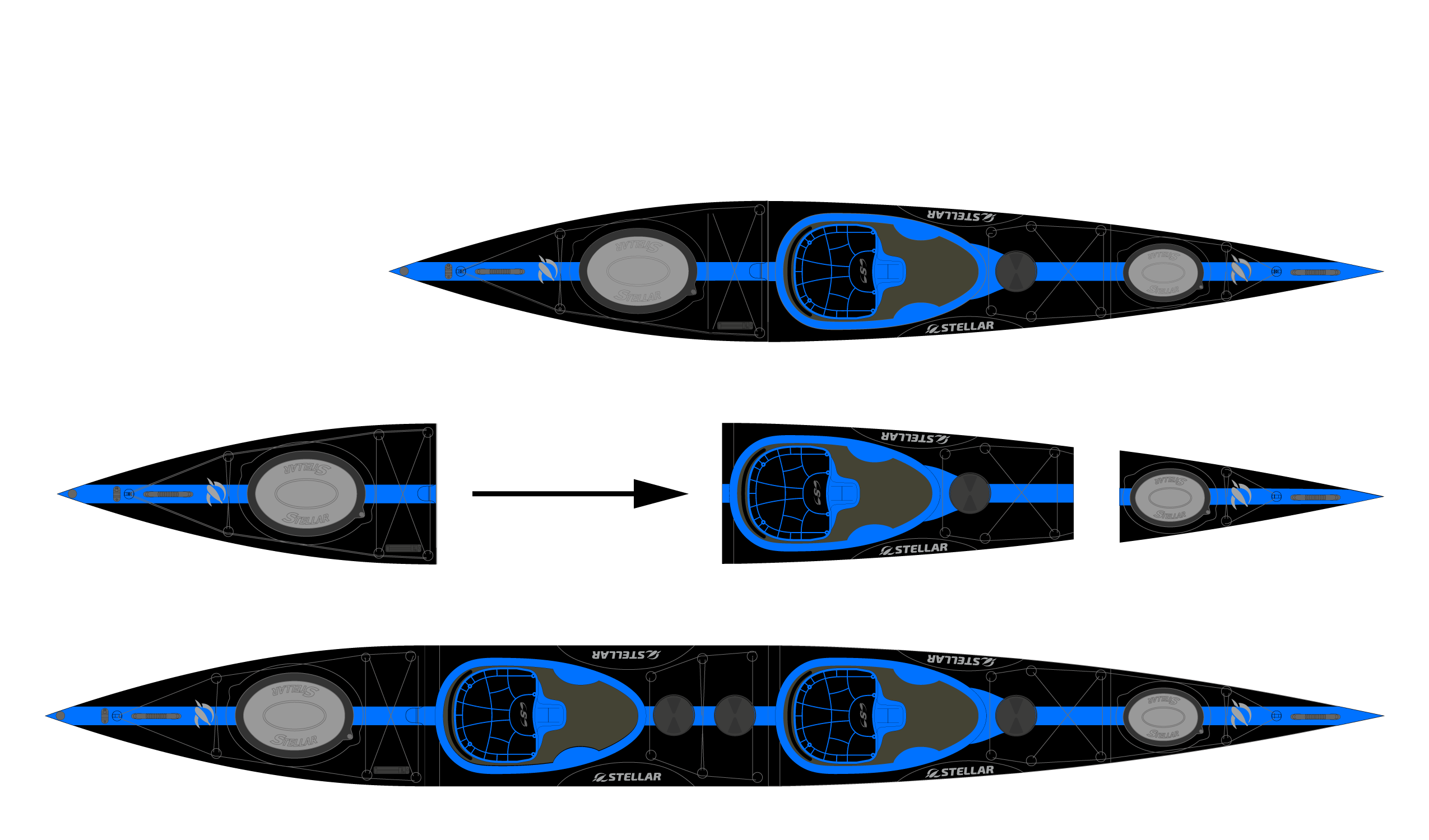 ST19 Mod-Multisport, séparable-Tandem/Solo-noir bleu