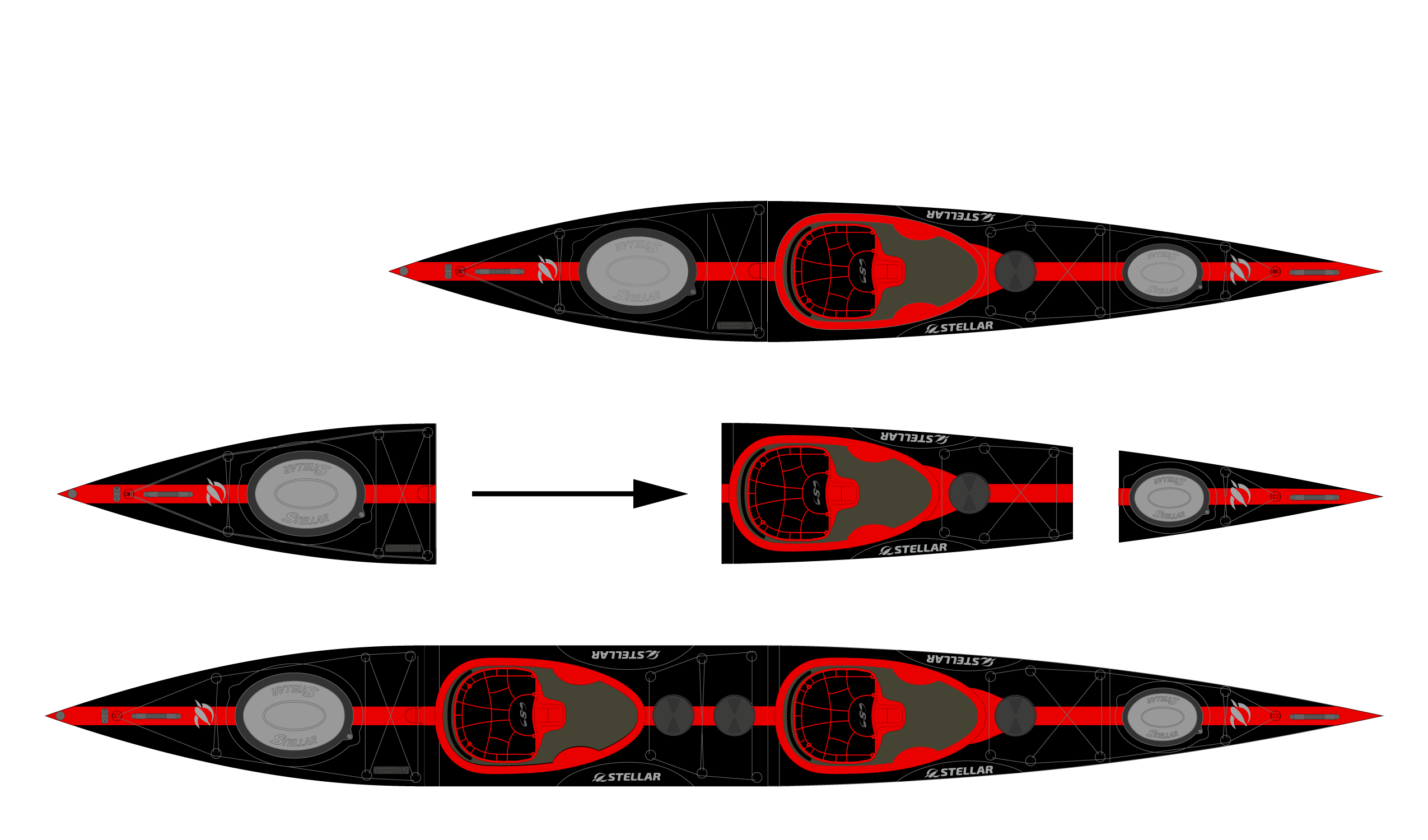 ST19 Mod-Multisport, divisibile-tandem/solo-nero-rosso