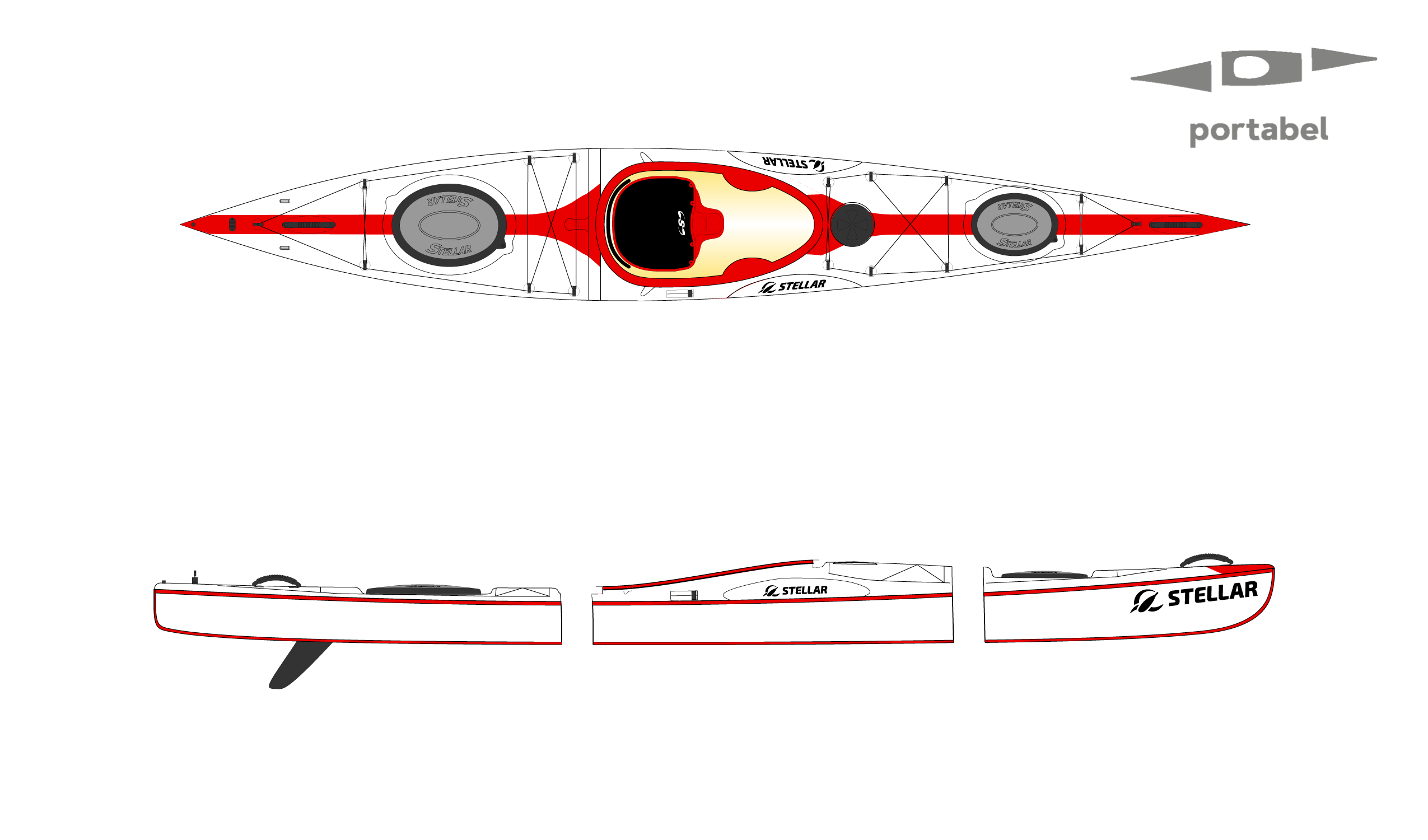 S14 G2 Mod-Multisport, séparable-blanc rouge