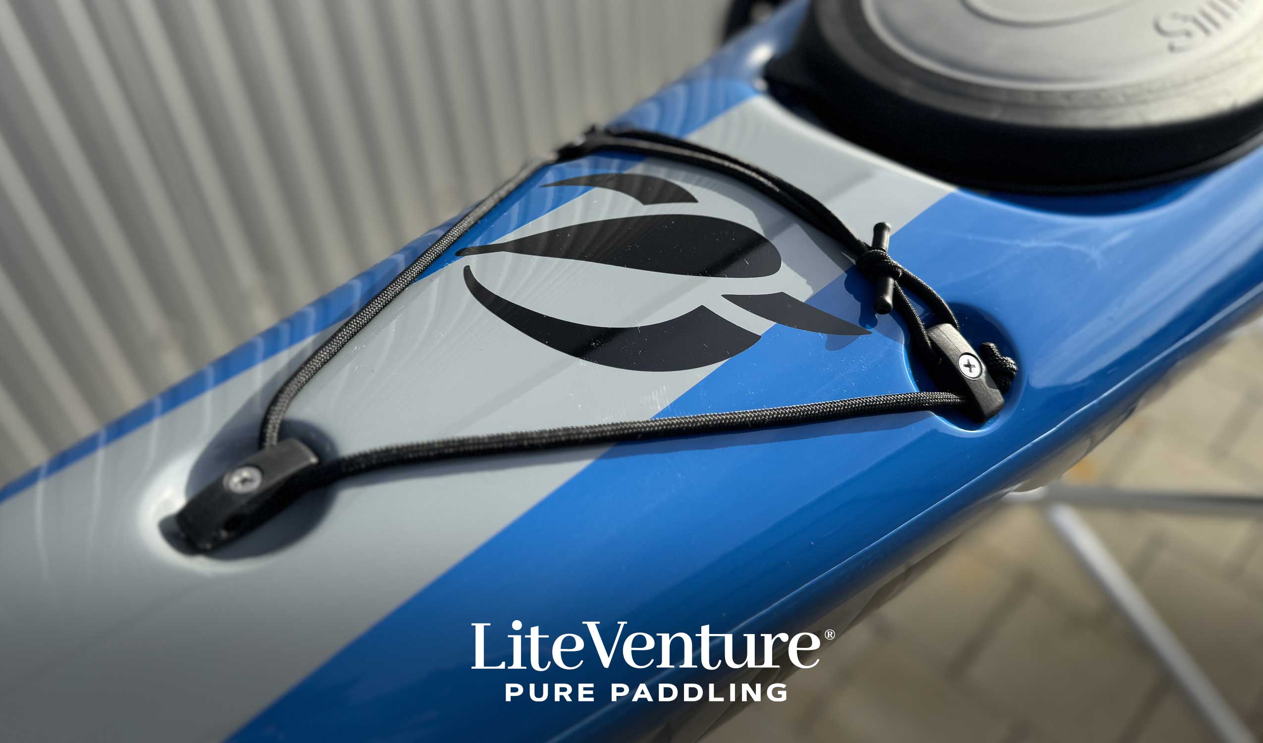 ST19 Mod, divisible-multisport layup carbono/kevlar tandem & solo kayak-azul/gris