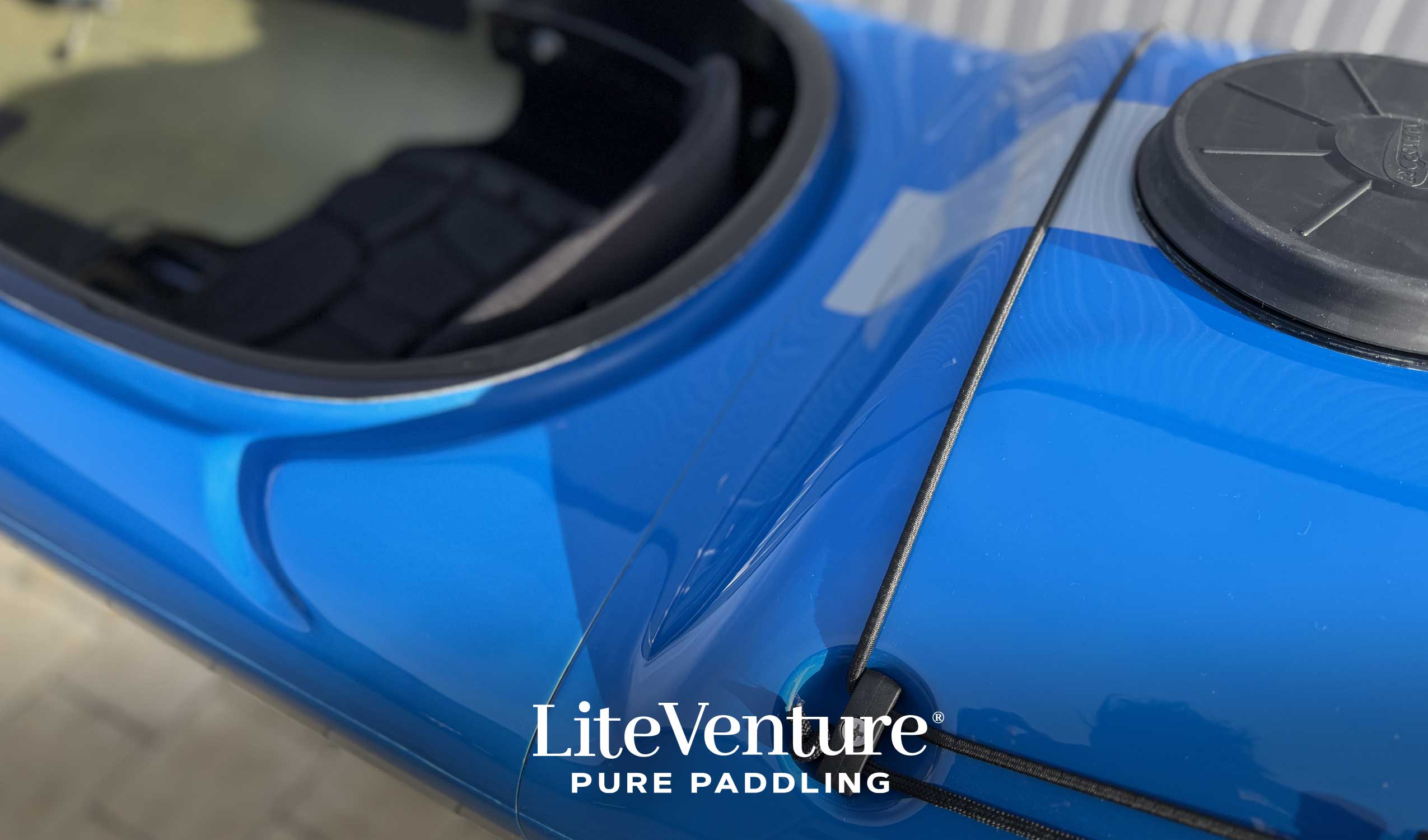 ST19 Mod, divisible-multisport layup carbono/kevlar tandem & solo kayak-azul/gris