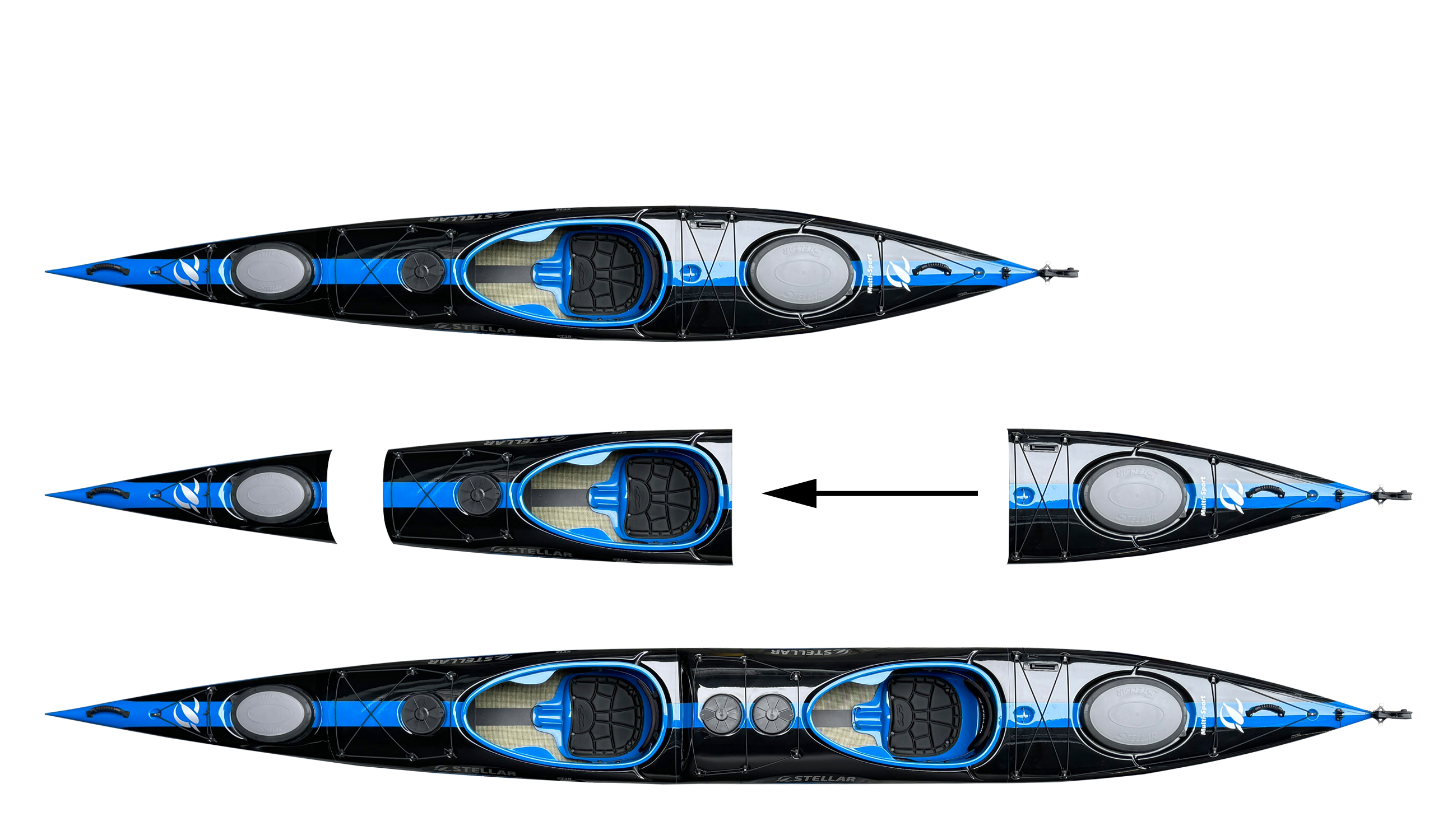 ST19 Mod-Multisport, teilbar-Tandem/Solo-schwarz blau