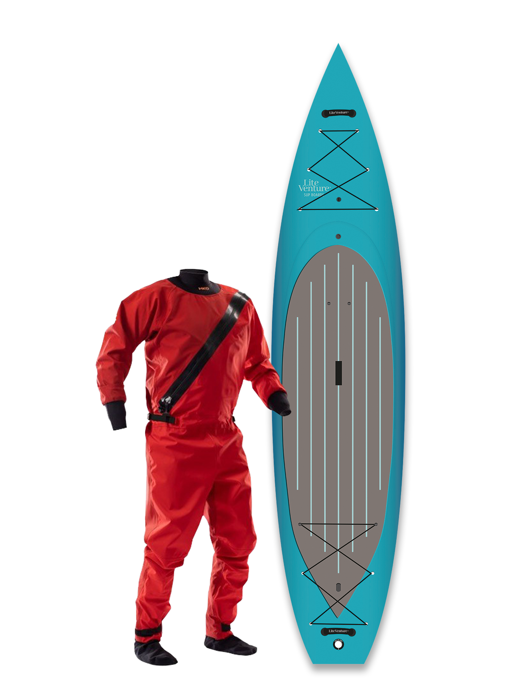 Tough Shell Touring-11'6'' x 30"-turquoise grey-winter deal includes drysuit