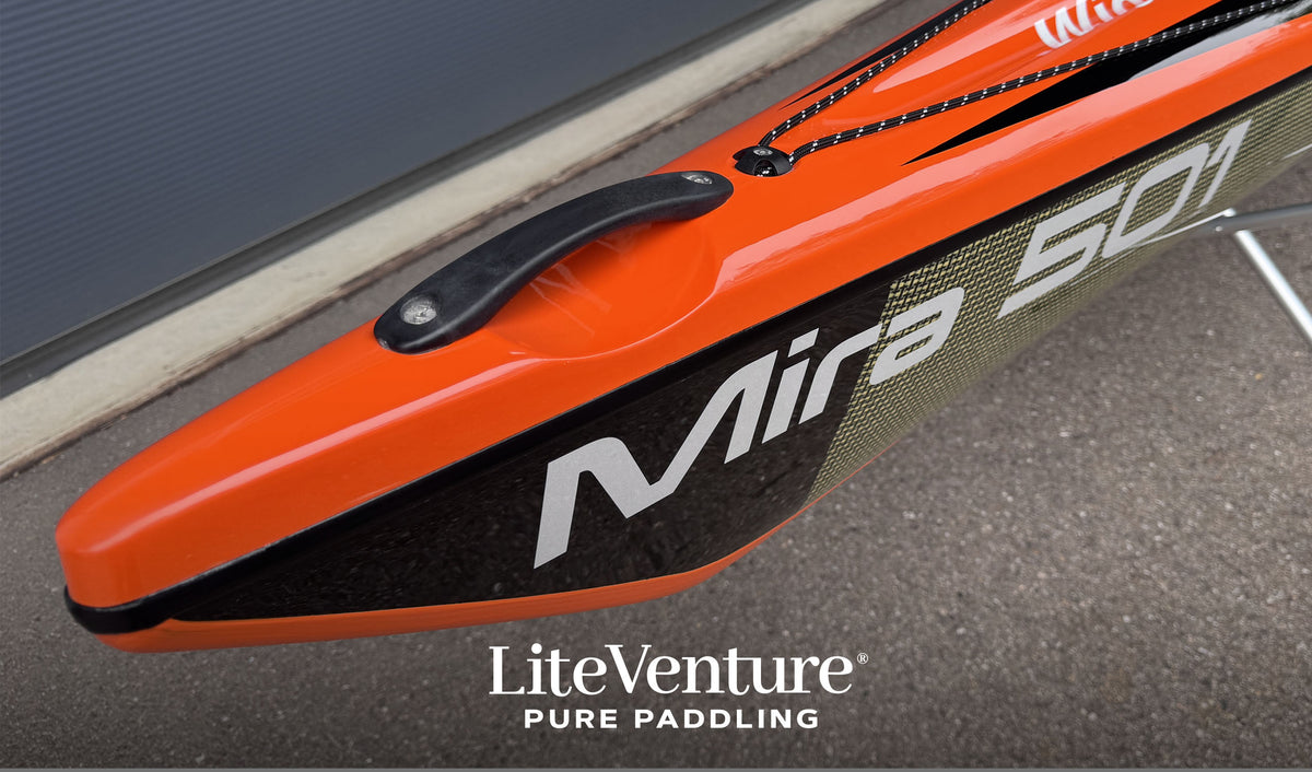 Mira 501 Seekajak-Carbon/Kevlar Layup-Orange/Schwarz/Sichtcarbon