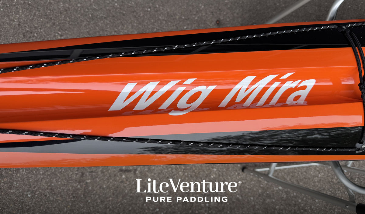 Mira 501 Seekajak-Carbon/Kevlar Layup-Orange/Schwarz/Sichtcarbon