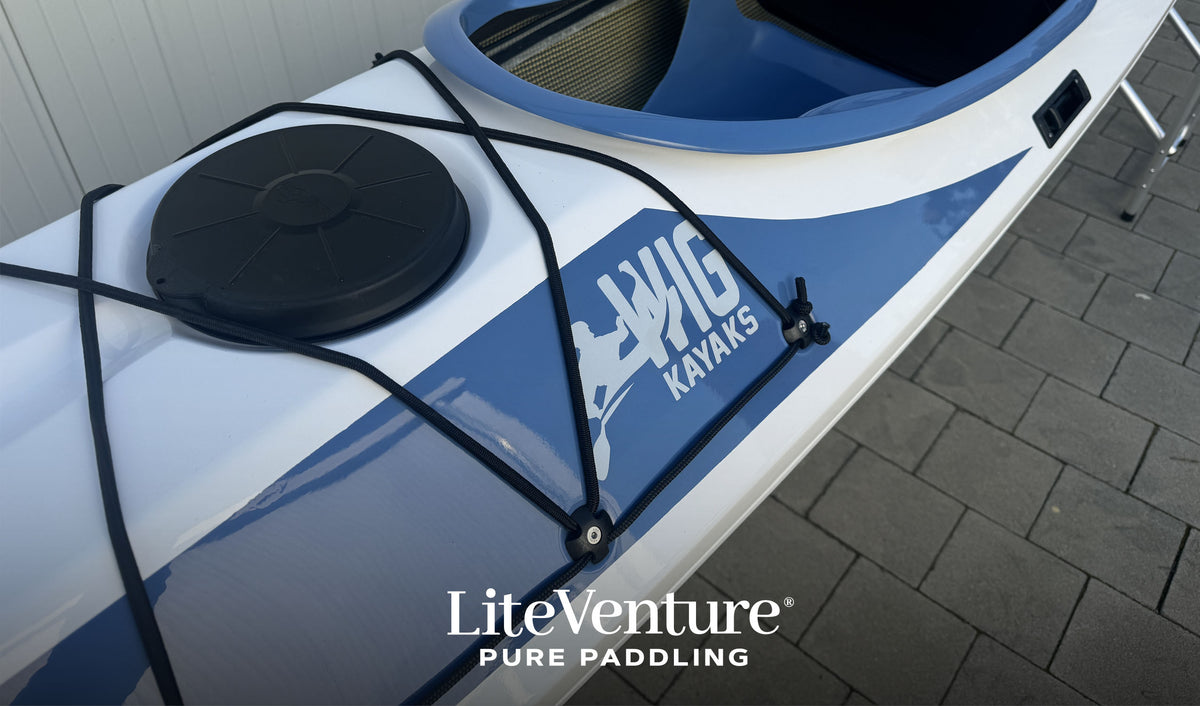 Mira 520 Kayak de mer - Structure carbone/Kevlar - Gris/Orange - Carbone apparent