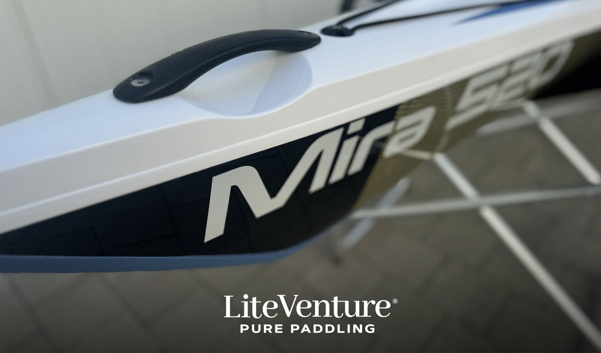 Mira 520 Kayak de mer - Structure carbone/Kevlar - Gris/Orange - Carbone apparent