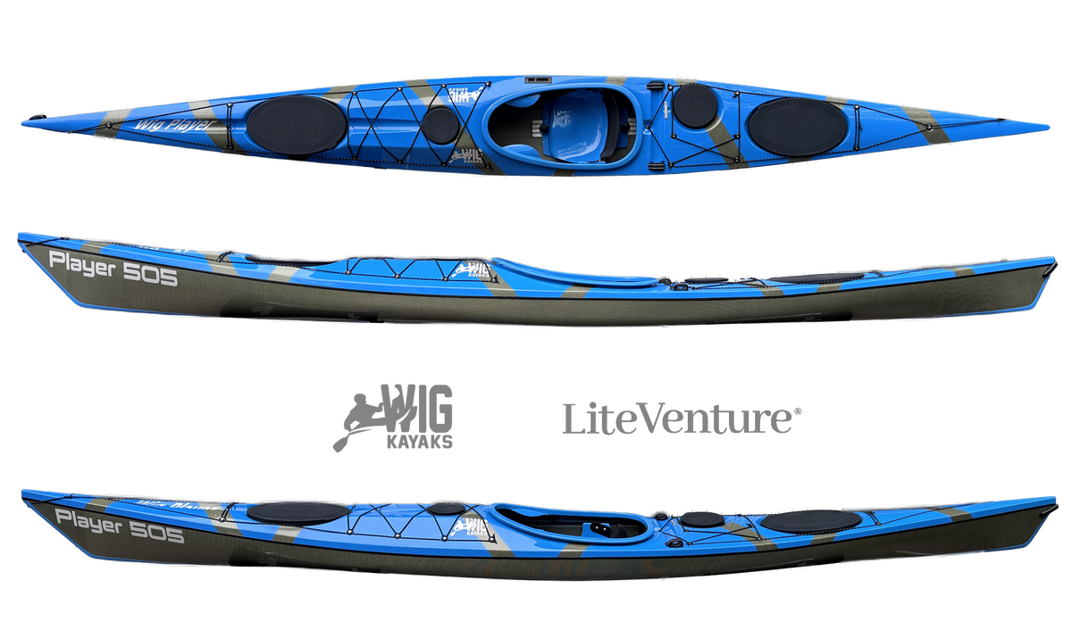 Player 505 Seekajak-Carbon/Kevlar Layup-Skyblue/Sichtcarbon