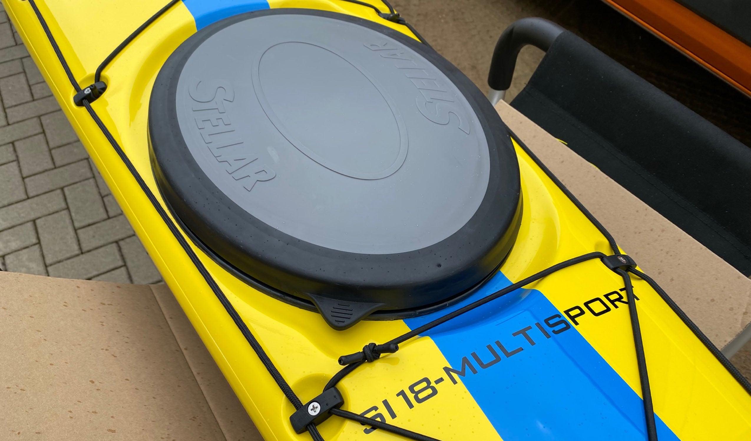 Produktbild von Kajak " SI18 Multisport-gelb blau " der Marke STELLAR Lightweight für 3390.00 €. Erhältlich online bei Lite Venture ( www.liteventure.de )