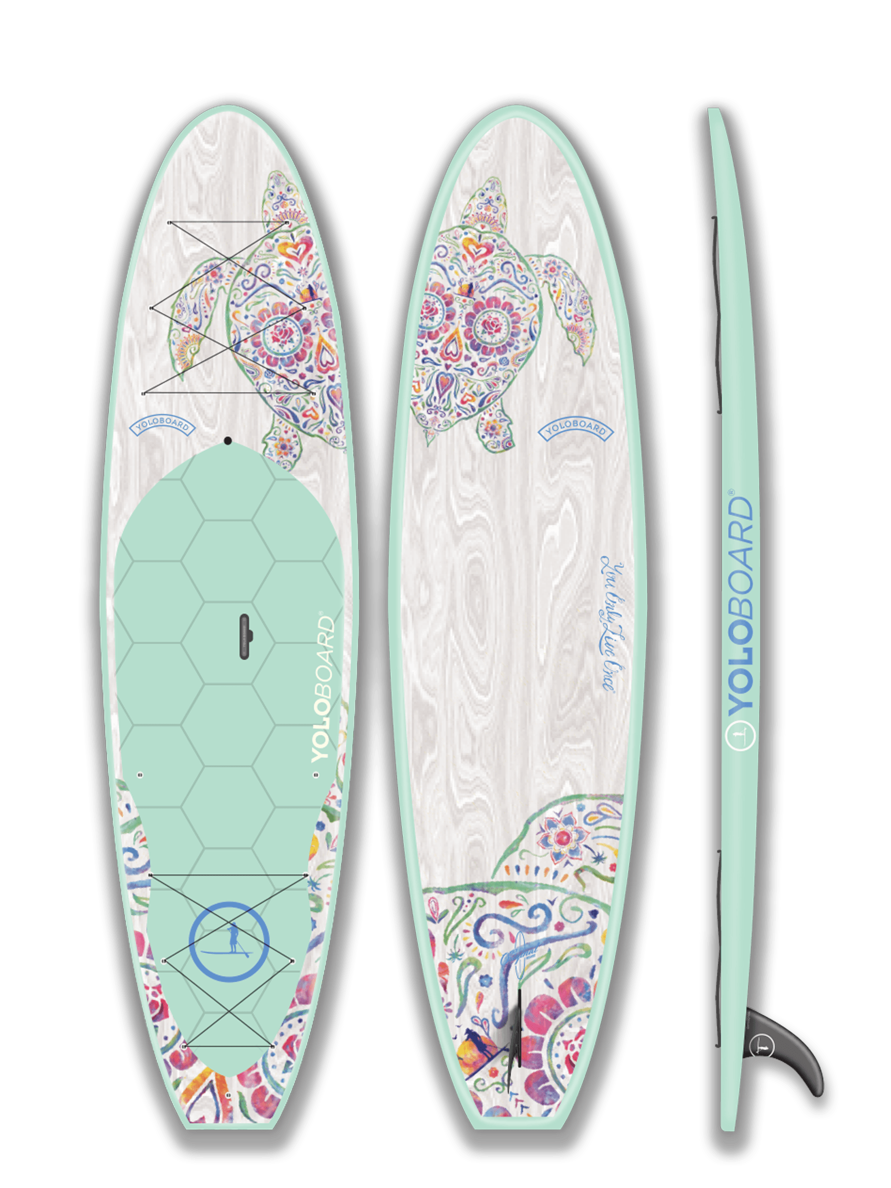 Produktbild von SUP " Sugar Skull White Turtle-10'6" x 31,5" " der Marke Yoloboard für 1275.00 €. Erhältlich online bei Lite Venture ( www.liteventure.de )